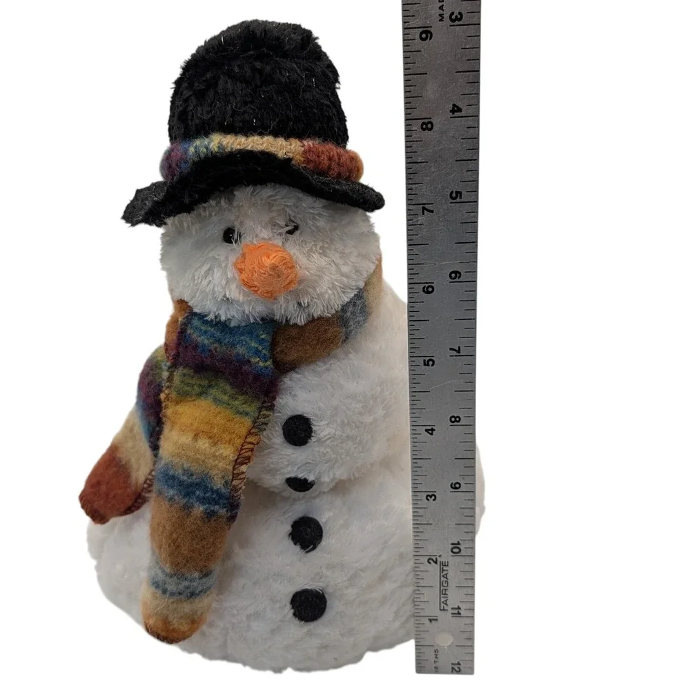 Vintage Russ Berrie Snowball Plush Snowman Christmas Scarf Holiday‎ Decor SEE